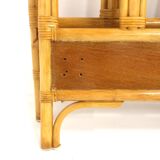 Teak and rattan headboard and footboard, 92 x 64cm, Sweden, 1960