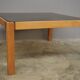 Coffee table with smoked glass top, 1980s