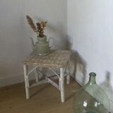 Rattan side table