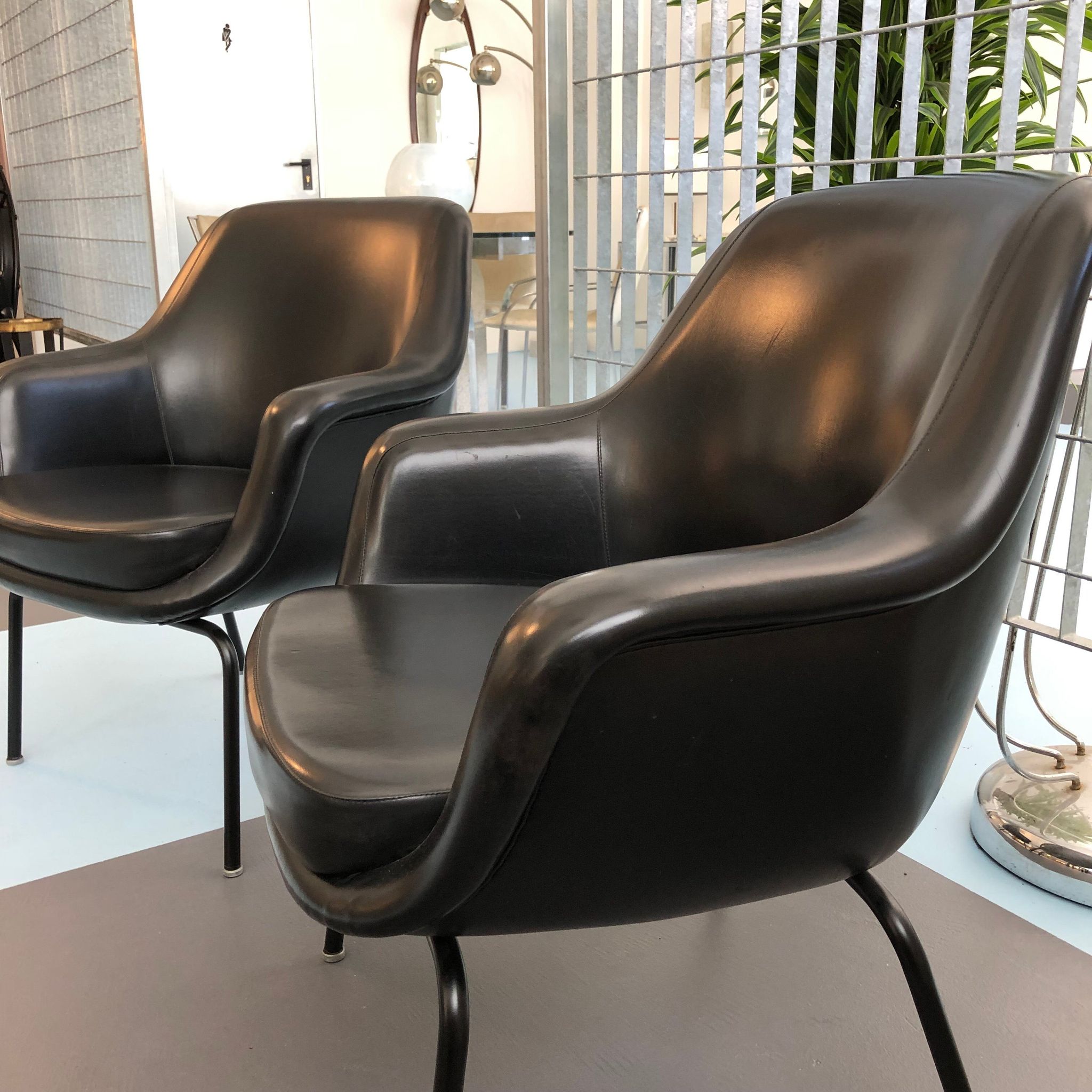 Pair of Olli Mannermaa Armchairs by Cassina, Italy, 1960s