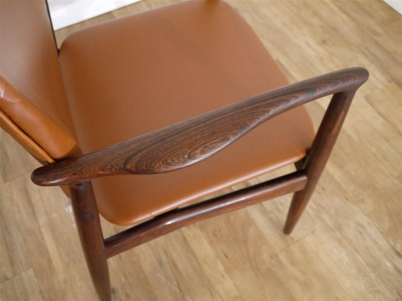 Danish armchair in Rio rosewood by Erik Buch