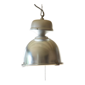 Industrial retro aluminum style lamp. Milky diffuser filter