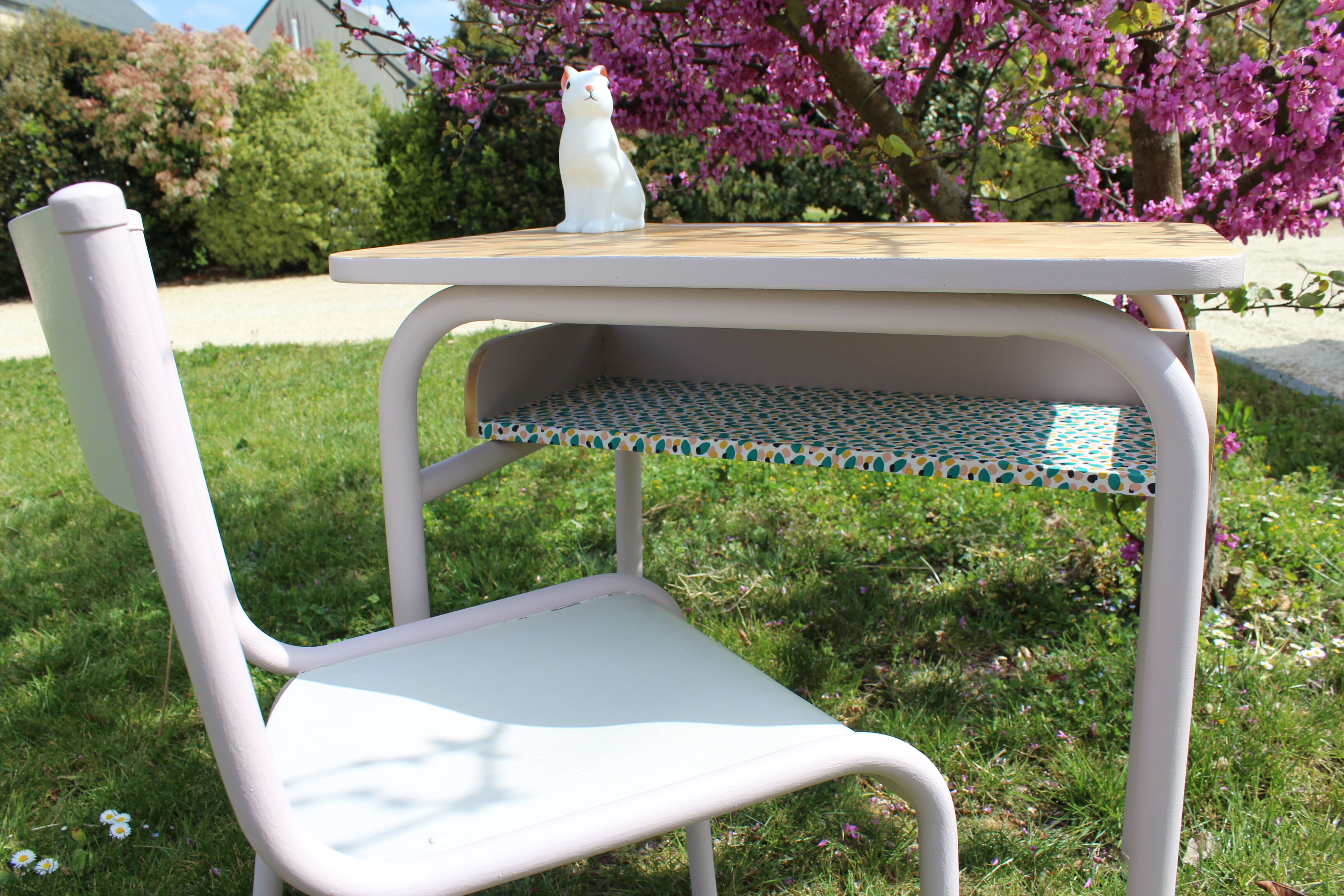 Vintage school desk and chair