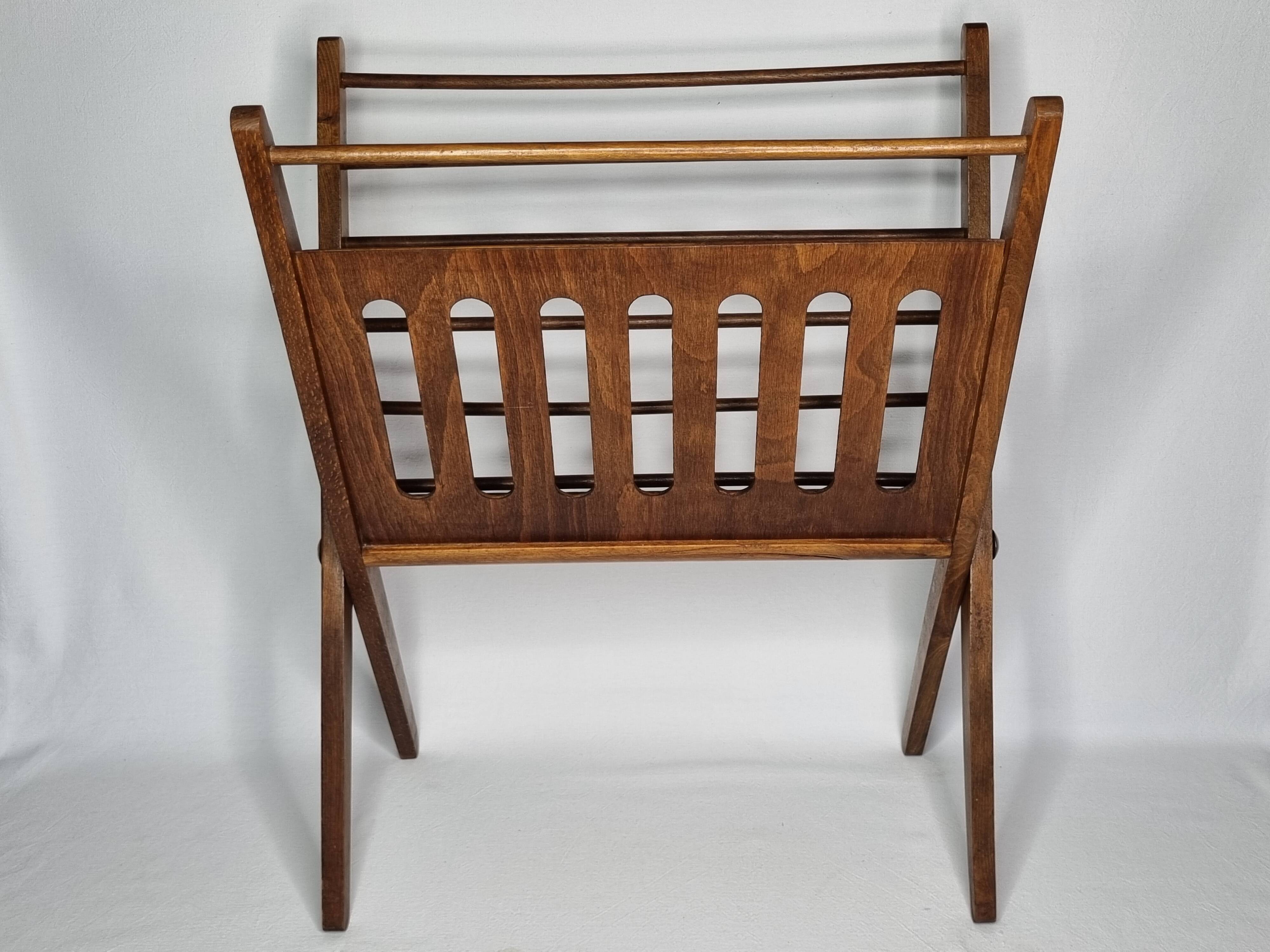 Folding wooden magazine rack by Cees Braakman for Pastoe, 1960s