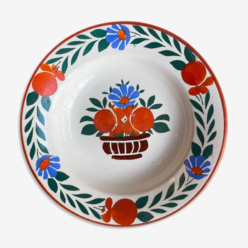 Assiette decorative fleurie bouquet pays de l'est