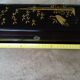 Glove box in lacquered wood decorated with a crane among bamboos. China, Japan?