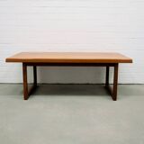 Vintage solid teak rectangular coffee table niels bach
