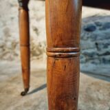 Vintage walnut folding table – France, 1930s, on casters