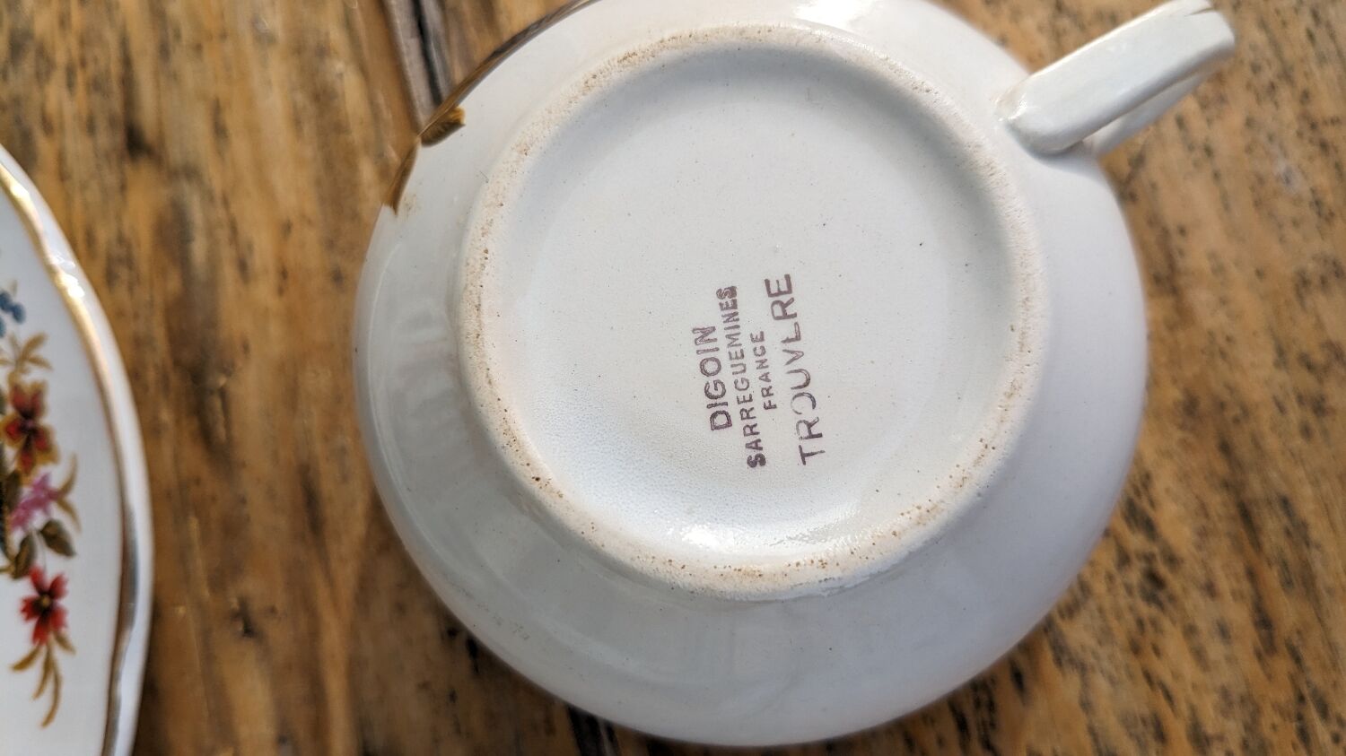 Lot de six tasses Digoin modèle Trouvère