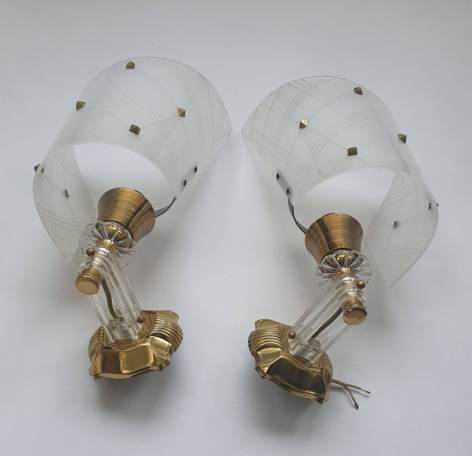 Pair of vintage rockabilly wall lights from the 60s