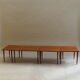 Scandinavian long teak coffee table set of 4 nest of tables 1960s
