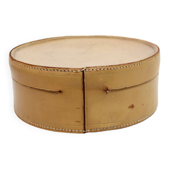Leather hat box