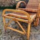 Chaise longue en rotin et osier