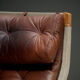A Pernilla 69 leather lounge chair by Bruno Mathsson for Dux, 1969