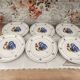 Set of 6 flat plates in earthenware with rooster design.