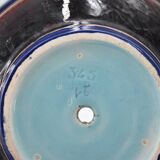 Cover-pot decor of murals in majolica Sarreguemines Majolica earthenware