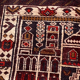 Afghan carpet Baluch vintage 140x86cm