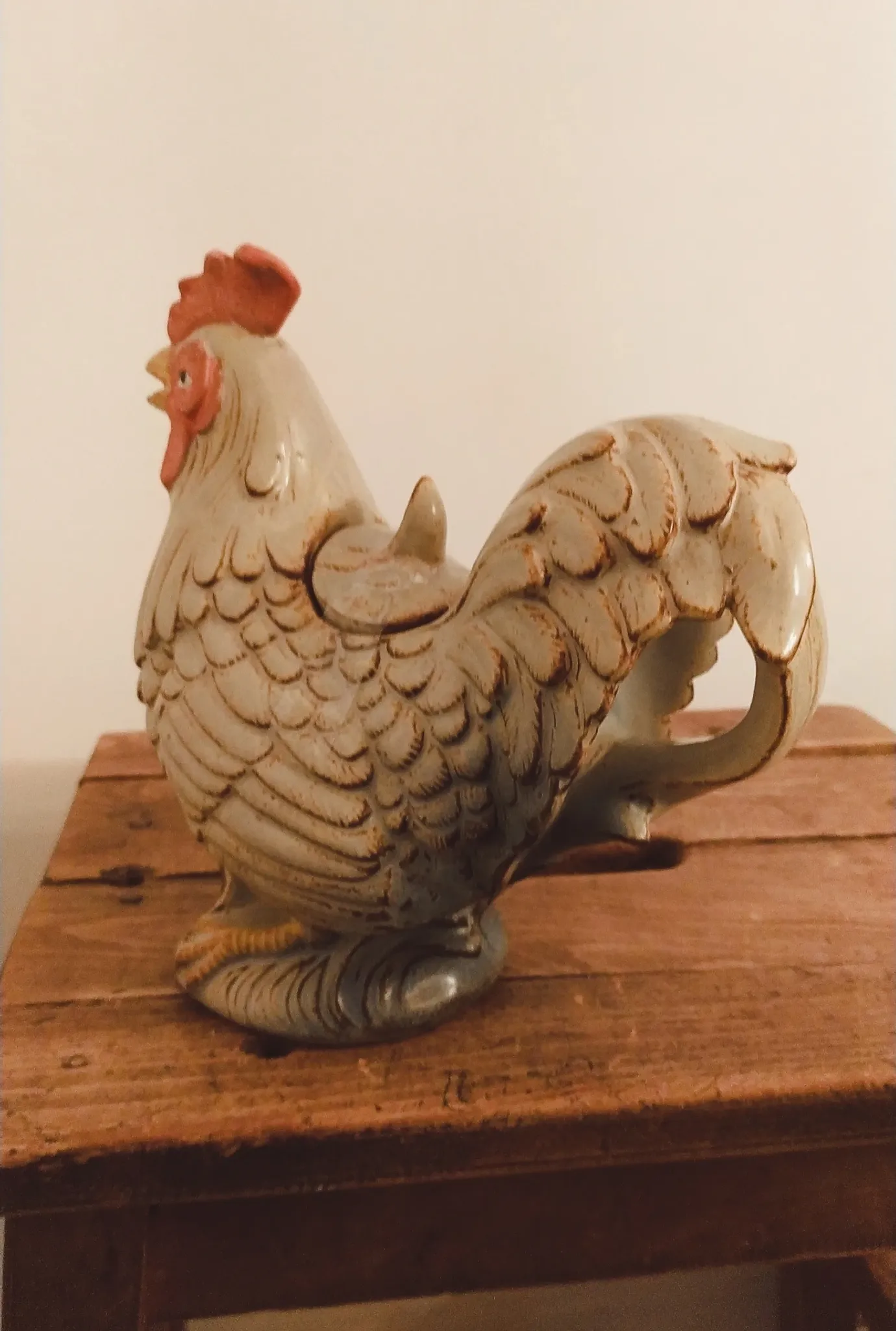 Carafe, vintage teapot Rooster • Ceramic