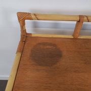 Bureau et sa chaise en rotin