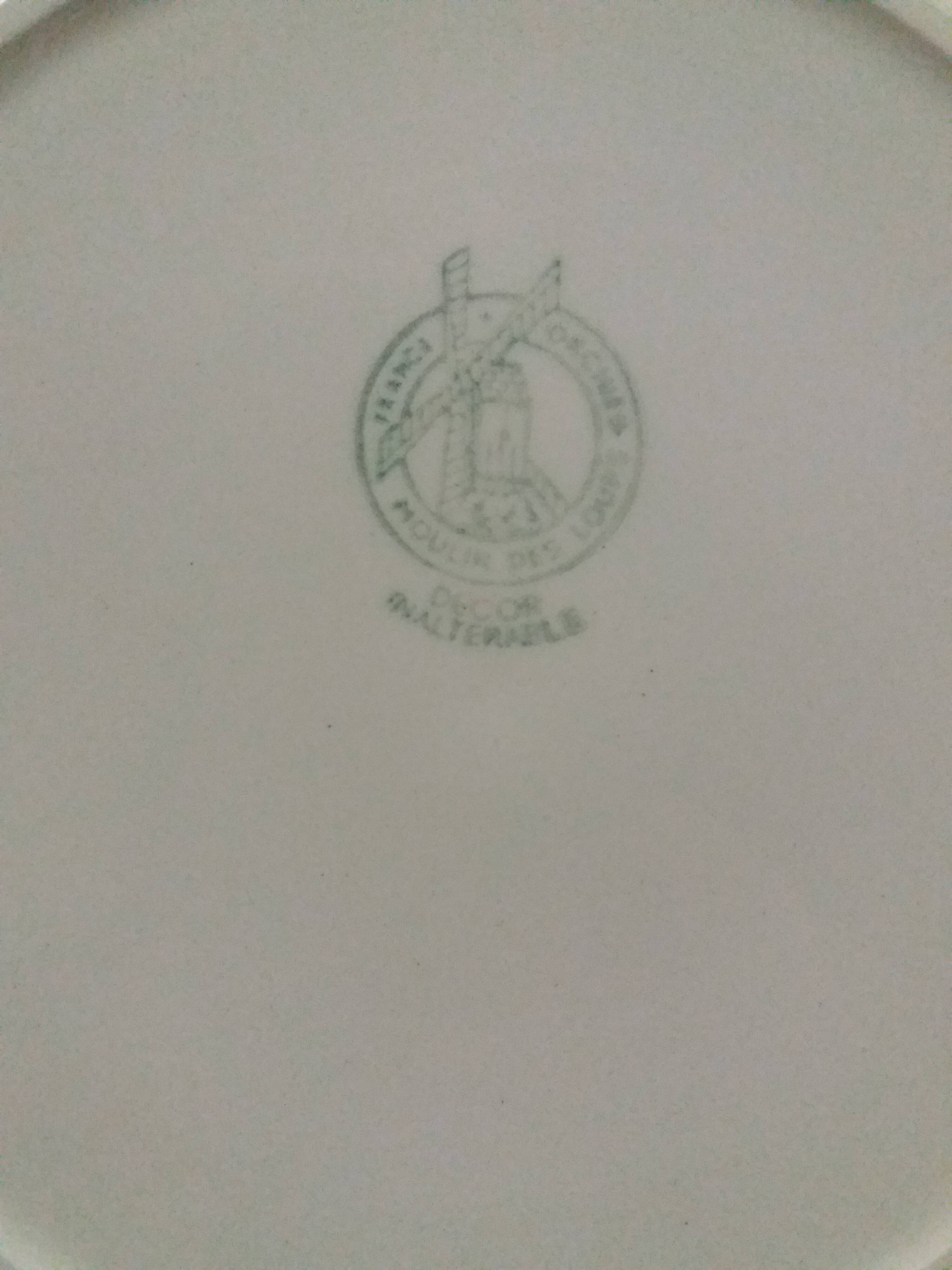 Pair flat plates Green nappe