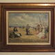 Impressionist painting after Francesco Miralles Y Galup - seaside 1900