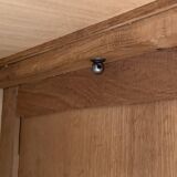 Parisian art deco wardrobe sliding doors solid raw oak