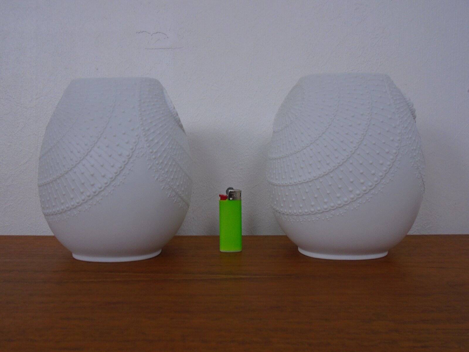 Mid-Century Op Art Vases by M. Frey for Kaiser, Germany, 1960s, Set of 2