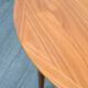 Round dining table, vintage, with extensions