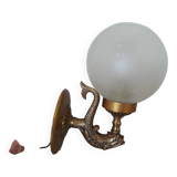 Opaline bubble glass wall lamp
