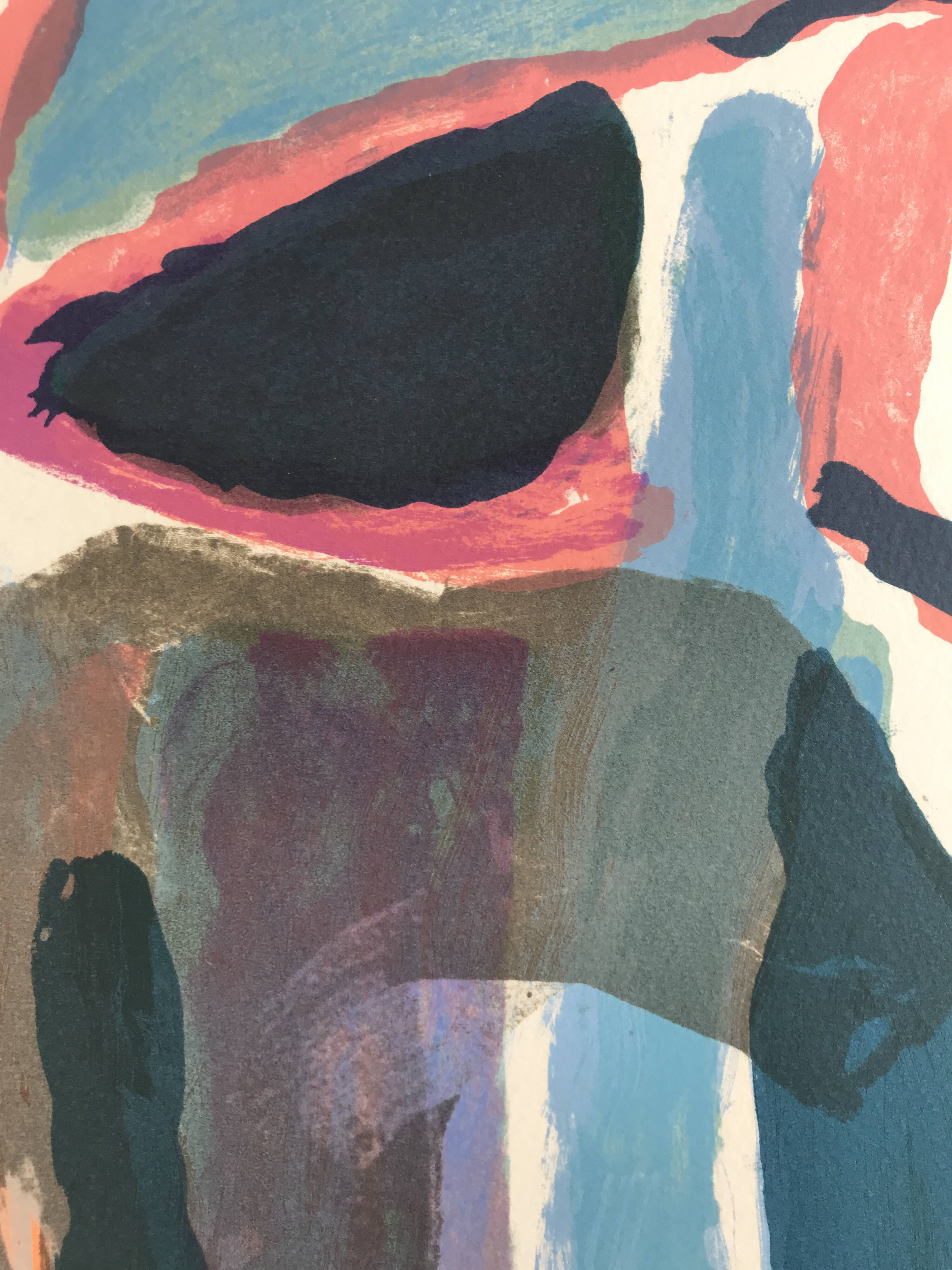 Bram van velde, night, 1968 (mp 43). original lithograph signed in pencil