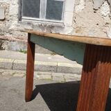 Table and chairs art deco wood and pastel