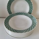 Set of 9 earthenware soup plates – Saint-Amand, decor no. 207 (1941)