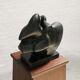 Sculpture abstraite en terre cuite noire, années 1960