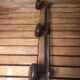 Old wall coat rack x3 vintage brown metal #a418