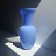 Vintage Italian opal glass vase in blue