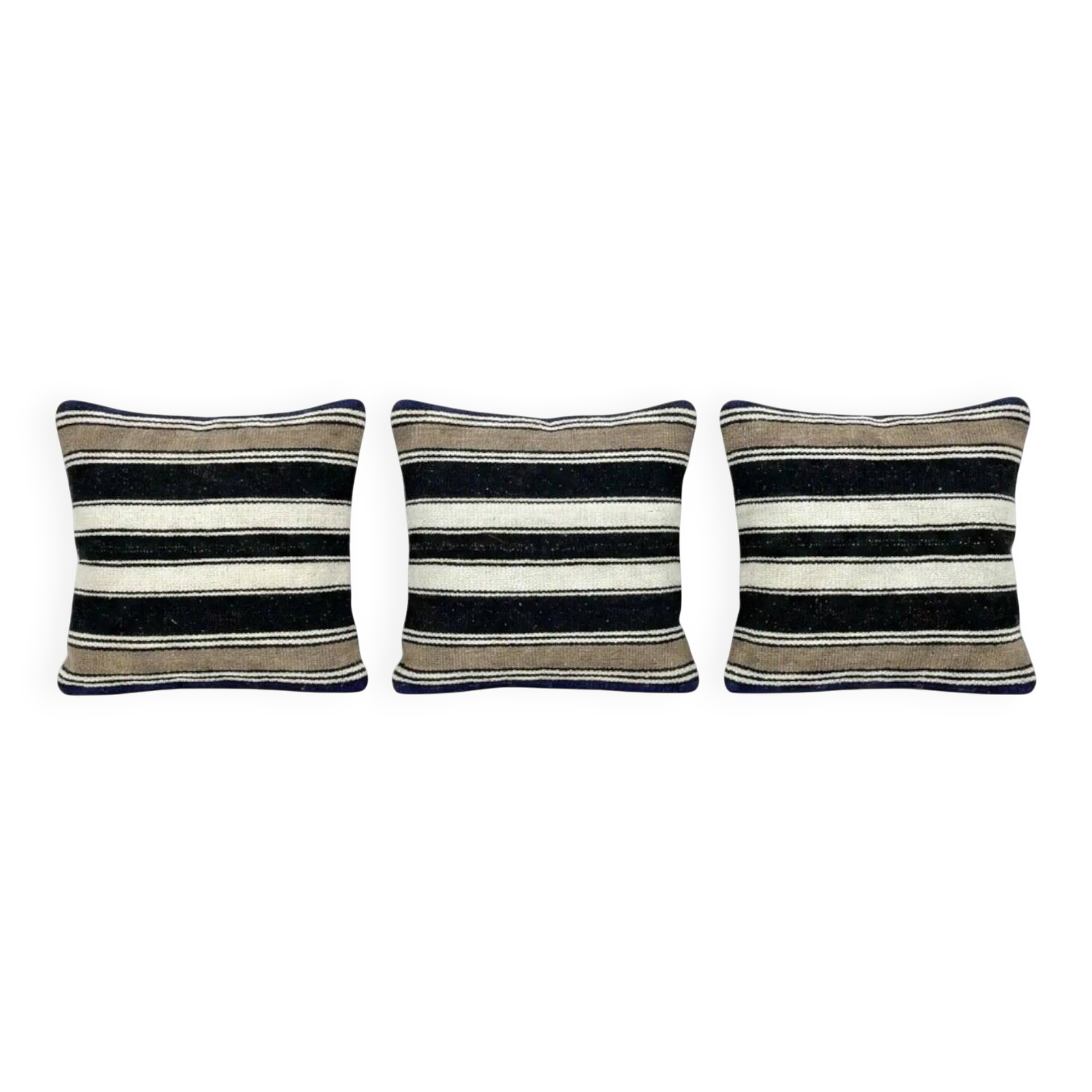 Set of 3 vintage kilim cushion covers 41x41 cm