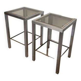 Pair of side tables, 1970's