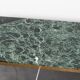 Green marble coffee table and vintage brass gold metal 60s