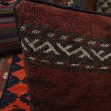 Traditional Handwoven Wool Deep Red Cushion Cover  41x41cm