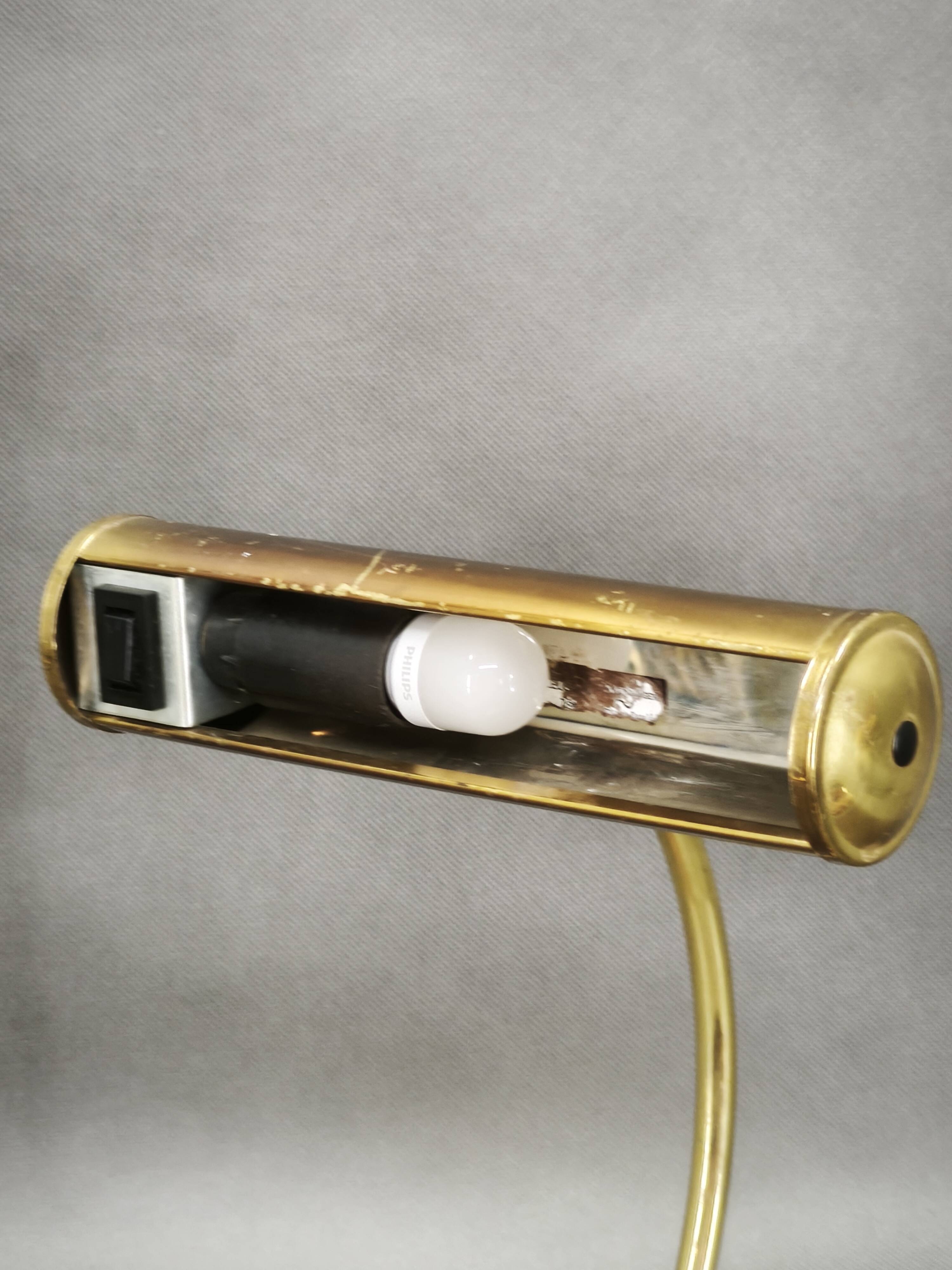 Lampe de bureau en laiton réglable, Allemagne, années 1960