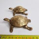 Pair of zoomorphic ashtrays, golden brass turtles
