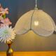 Suspension lamp vintage flower