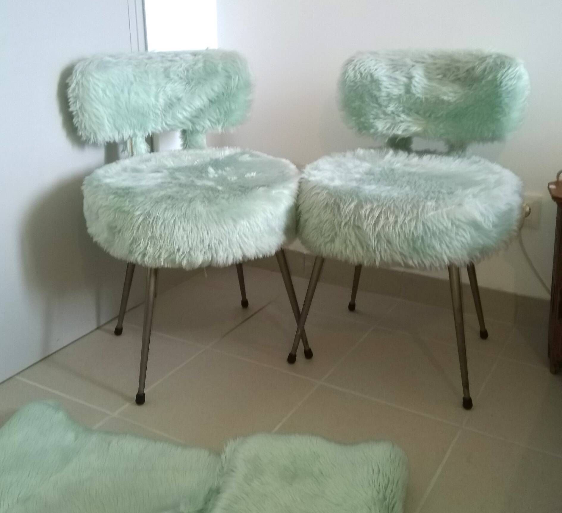 Pair of moumoute armchairs
