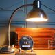 Articulated desk lamp in chrome metal, circa 1960.