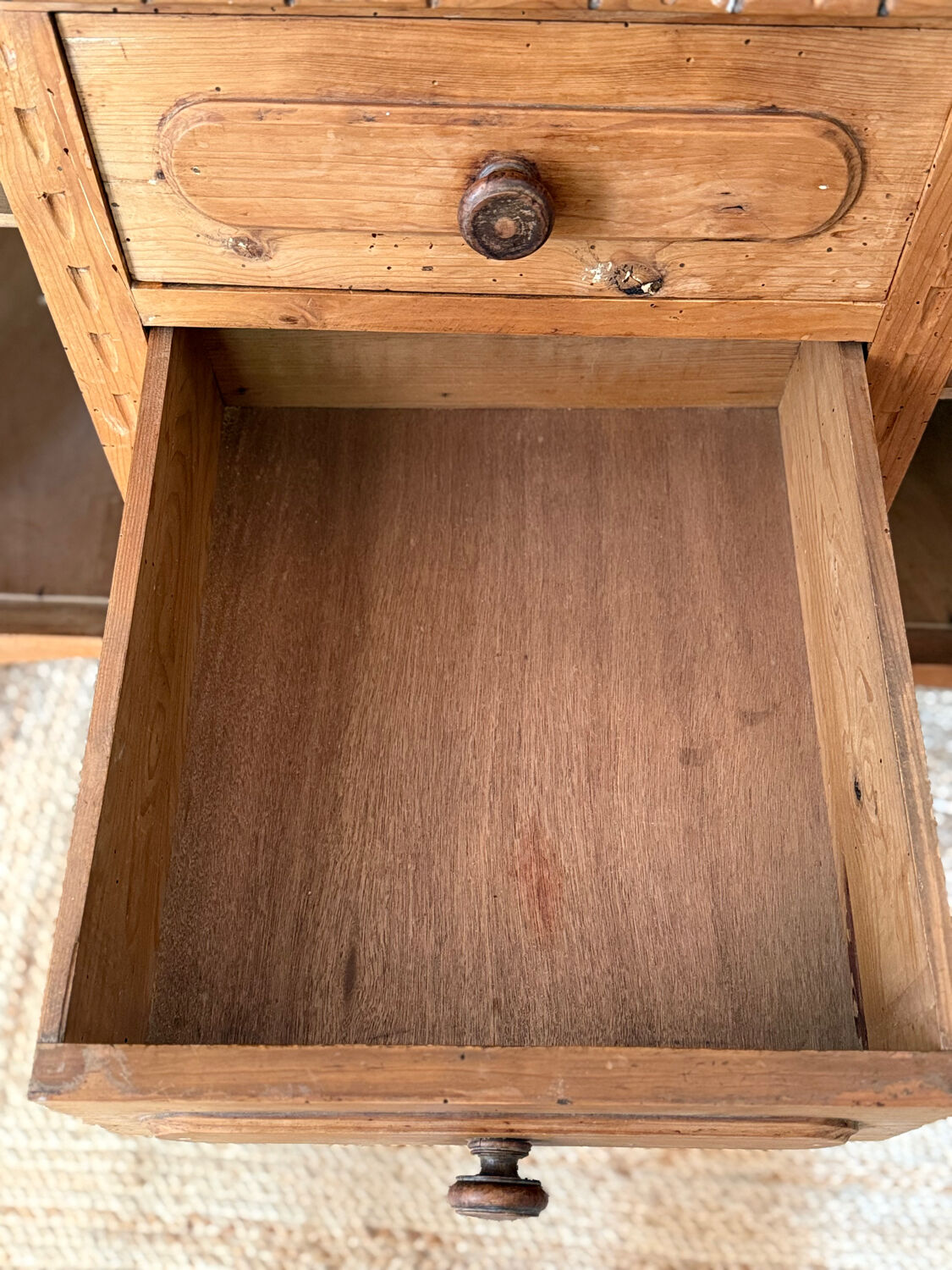 Carved wooden sideboard