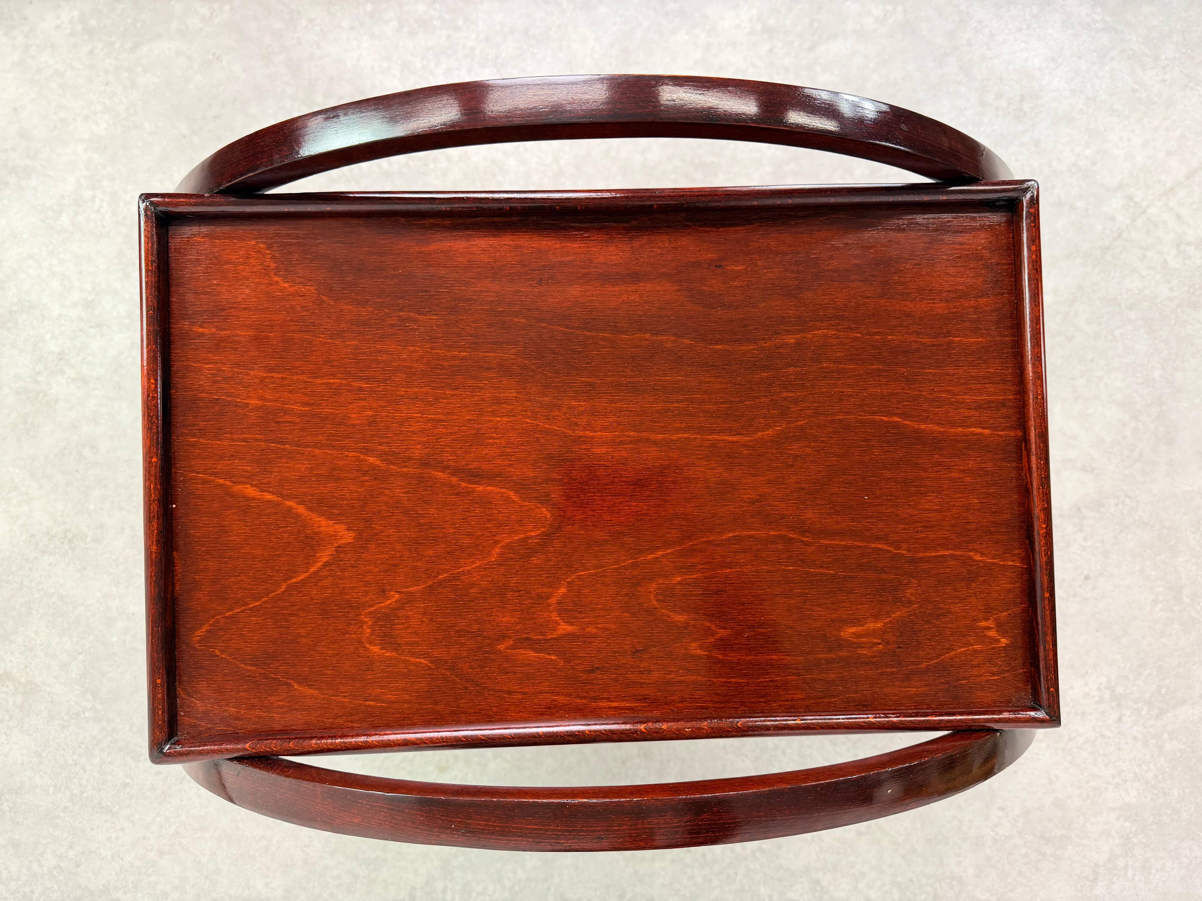 Art Deco service trolley no. 1157 by Thonet Debrecen