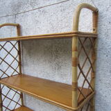 Rattan wall shelf