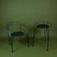 Lot tabouret et fauteuil Lune d'argent de Pascal Mourgue