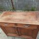 Low Parisian wooden sideboard 2 doors 2 drawers