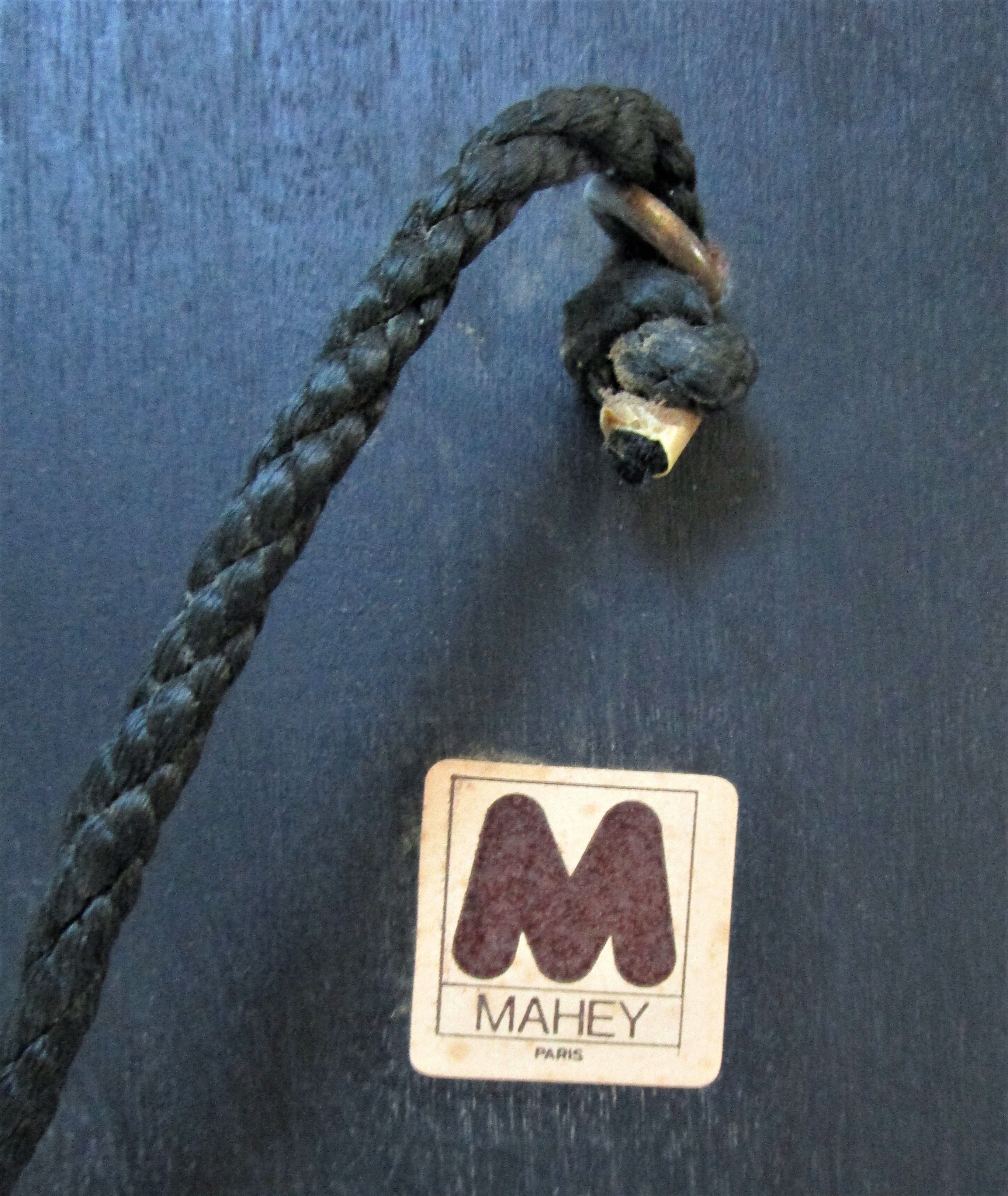 Octagonal wooden mirror by Jean-Claude Mahey